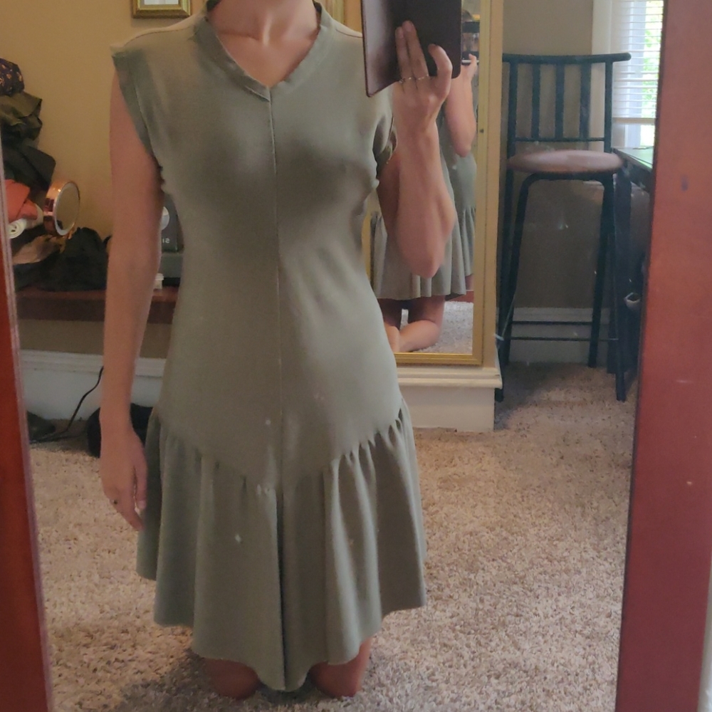 Moss green dress